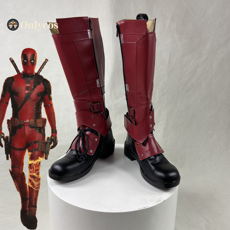 Cosplay Anime Shoes - Deadpooling 3'lü Cosplay Botları Roleplay Fantezi