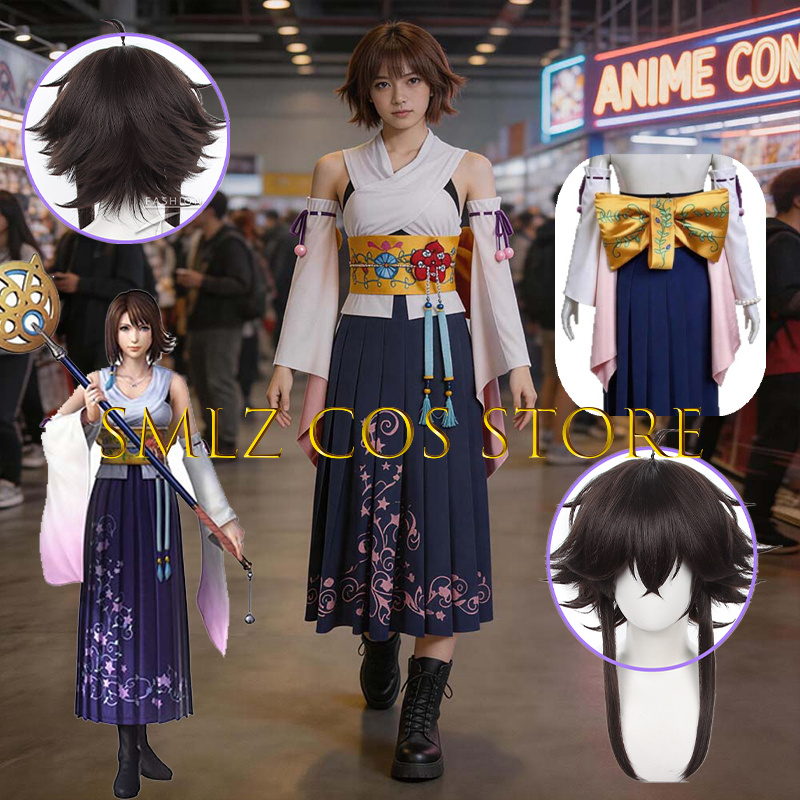 Anime Cosplay Wigs - Smlz FFX Yuna Cosplay Anime FF10