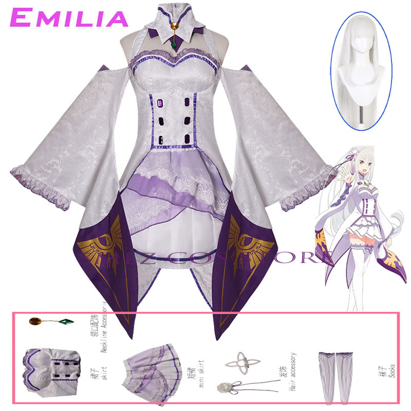 Emilia Cosplay Anime Re Zero K - Anime Cosplay Wigs incelemesi ve fiyatı