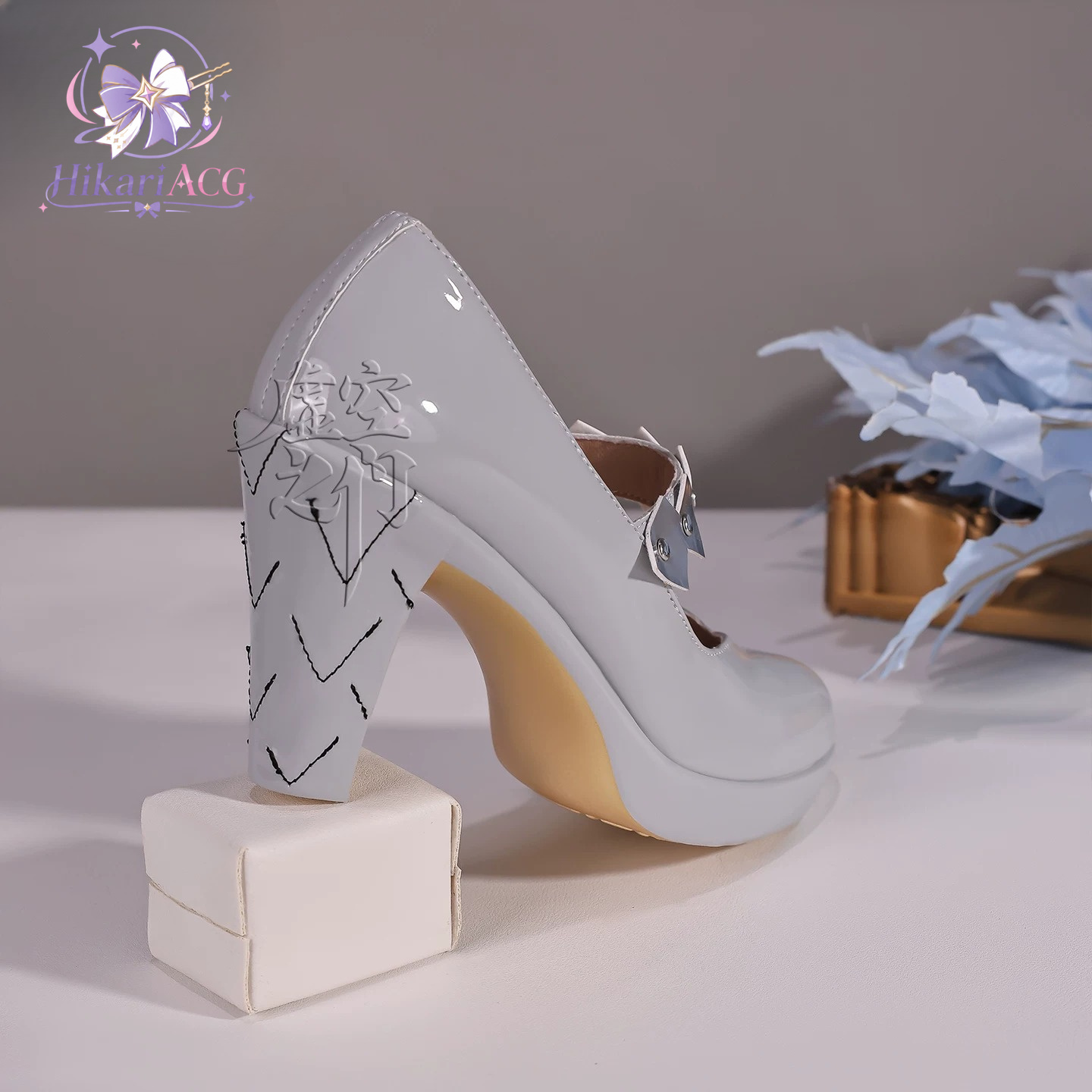 Gümüş Beyaz Yüksek Topuklu Zen - Cosplay Anime Shoes incelemesi ve fiyatı