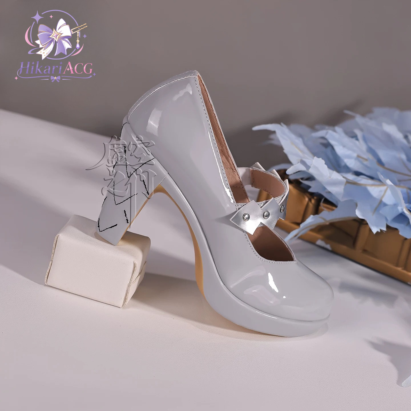 Gümüş Beyaz Yüksek Topuklu Zen - Cosplay Anime Shoes incelemesi ve fiyatı
